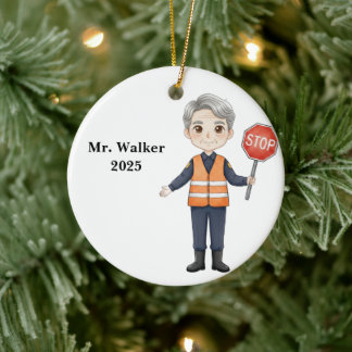 Persoonlijke Overstekende Schoolbewaker Keramisch Ornament