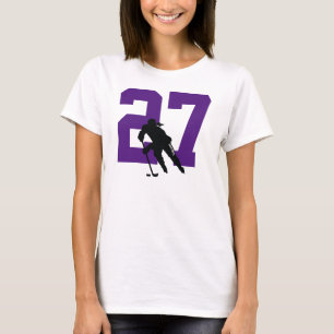 Persoonlijke Paars voor Hockey Player-speler voor T-shirt