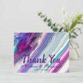 Persoonlijke Paarse Aqua Weddenschap Hartelijk dan (Staand voorkant)