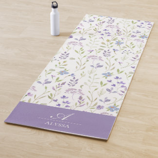 Persoonlijke Paarse Bloem Yoga Mat