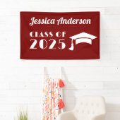 Persoonlijke paarse en witte afstuderen spandoek (Insitu)