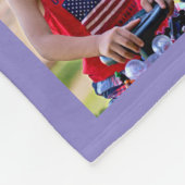 Persoonlijke paarse fotocollage-monogramcadeau fleece deken (Hoek)