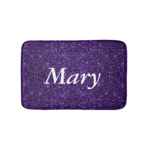 Persoonlijke Paarse Glitter Badmat