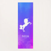Persoonlijke Paarse lucht Regenboog Eenhoorn Yogamat (Achterkant)