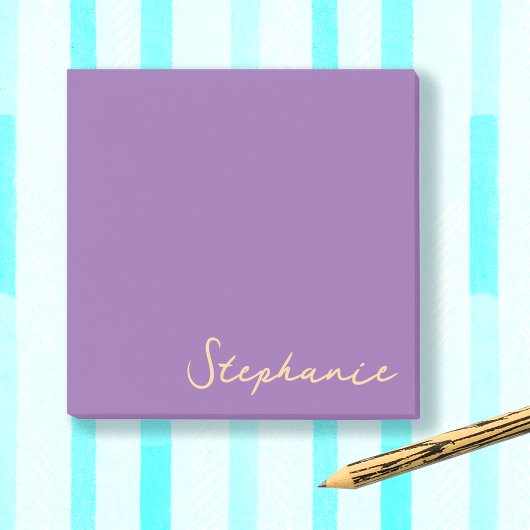 Persoonlijke paarse script Post-it plakbriefjes Post-it® Notes