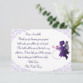 Persoonlijke Paarse Tandfee Bedankt (Staand voorkant)