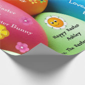 Persoonlijke paasbunny cadeaupapier (Hoek)