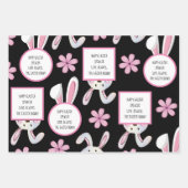 Persoonlijke paasbunny inpakpapier vel (Voorkant)