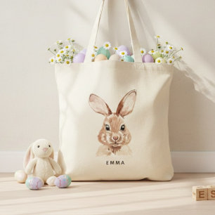 Persoonlijke paashaas met naam tote bag