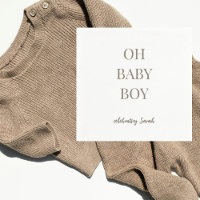 Persoonlijke Paddenstoel Taupe Baby Shower voor Jo