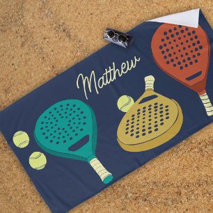 Persoonlijke Padel Tennis Rackets en Ballen Strandlaken
