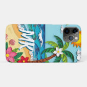 Persoonlijke palmbomen op het strand Case-Mate iPhone case (Achterkant (horizontaal))