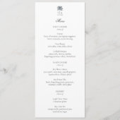Persoonlijke Palmboom Strand Elegant Trouwmenu Menu (Voorkant)