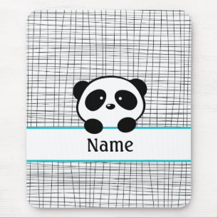 Persoonlijke Panda-Beer Aqua Black Muismat