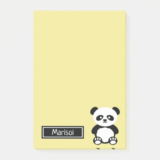 Persoonlijke Panda Beer Dieren Kinderen Kawaii Gee Post-it® Notes (Voorkant)