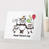 Persoonlijke Panda Feest Vaderdag Kaart (Voorkant)