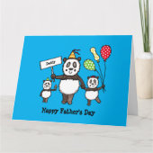 Persoonlijke Panda Feest Vaderdag Kaart (Voorkant)
