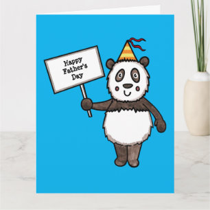 Persoonlijke Panda Feest Vaderdag Kaart