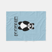 Persoonlijke Panda Fleece Deken (Voorkant (Horizontaal))