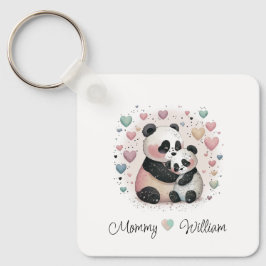 Persoonlijke Panda Love Baby Sleutelhanger