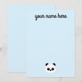 Persoonlijke Panda-notarissen voor kinderen Kaart (Voorkant / Achterkant)