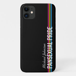 Persoonlijke pansexuele vlag kleurenstrepen op maa iPhone 11 hoesje