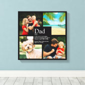 Persoonlijke pap Definition Modern 4 Photo Collage Canvas Afdruk (Insitu (Houten vloer))