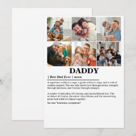 Persoonlijke Papa Definitie 6 Foto Collage Feestdagenkaart