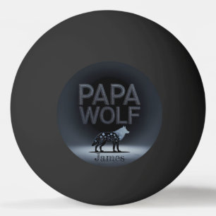 Persoonlijke Papa Wolf Natuur Silhouet Pingpongballen
