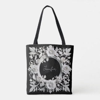 persoonlijke papieren bloemenframe-tas  draagtas