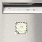 Persoonlijke paren 50th Wedding Jubileum Magneet (Insitu (Vaatwasser))