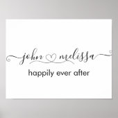 Persoonlijke paren noemen poster hart (Voorkant)