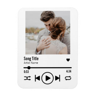 Persoonlijke Pas getrouwd Foto Song Playlist Magneet