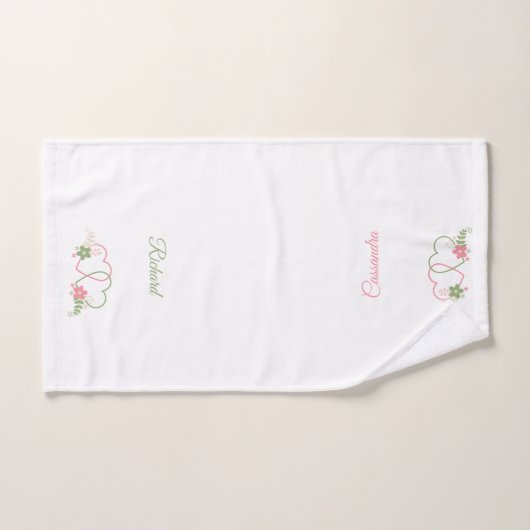 Persoonlijke Pas getrouwd met twee harten Bad Handdoek (Handdoek)