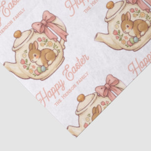 Persoonlijke Pasen Konijn Theepot Bloemig Tissuepapier