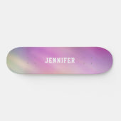 Persoonlijke Pastel Gradiënt Naam Skateboard (Horizontaal)