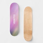 Persoonlijke Pastel Gradiënt Naam Skateboard (Voorkant)