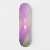 Persoonlijke Pastel Gradiënt Naam Skateboard (Voorkant)