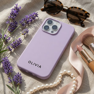 Persoonlijke Pastel Lavendel Naam iPhone 16 Pro Hoesje