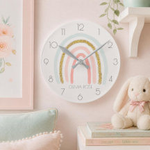 Persoonlijke Pastel Regenboog met Nep Gouden Glitt