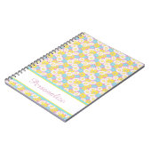 Persoonlijke pastelbloem notitieboek (Linkerzijde)