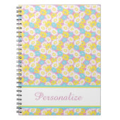 Persoonlijke pastelbloem notitieboek (Voorkant)