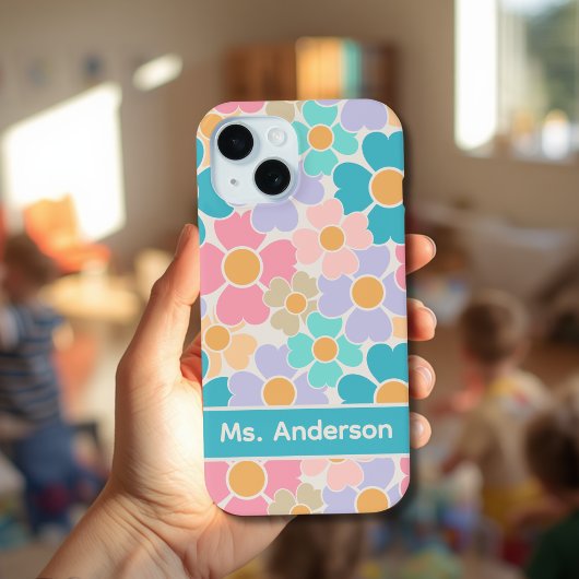 Persoonlijke Pastelbloemen Case-Mate iPhone Case