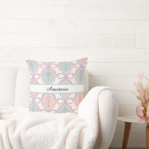 Persoonlijke Pastelkleurige Decoratie Meisje Roze  Kussen