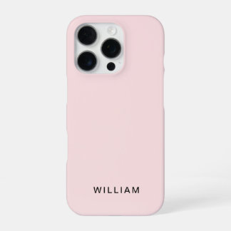Persoonlijke Pastelroze iPhone Hoes met Eigen Naam 16 Pro Hoesje