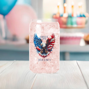 Persoonlijke Patriotische Kleuren Amerika Krachtig Blikvorm Glas