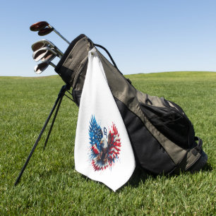 Persoonlijke Patriotische Kleuren Amerika Krachtig Golfhanddoek
