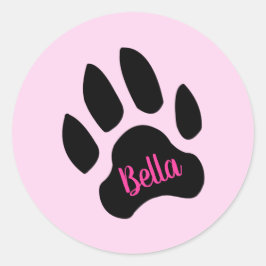 Persoonlijke Paw Print Naam Stickers