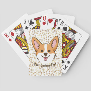 Persoonlijke Pembroke Welsh Corgi Puppy Dog Stars Pokerkaarten