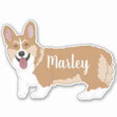 Persoonlijke Pembroke Welsh Corgi Sticker (Voorkant)
